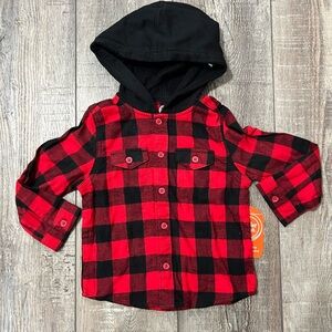 Buffalo Plaid Toddler Boy's Button Down Shirt Size 3T